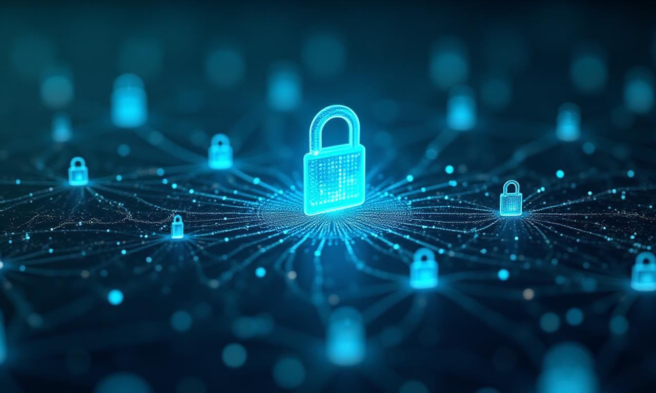 Abstract data security and networking concept